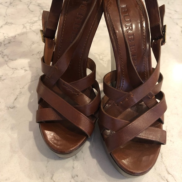 Burberry Delaney Platform Sandals size 37.5 - Picture 3 of 7
